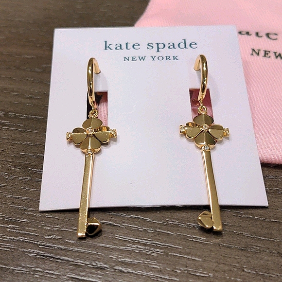 NEW Kate Spade Lock & Spade Legacy Drop Earrings - Picture 5 of 8